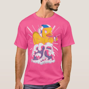ダックおもしろいウォーターポロプレーヤースイミング泳ぐ人ウェイト Tシャツ