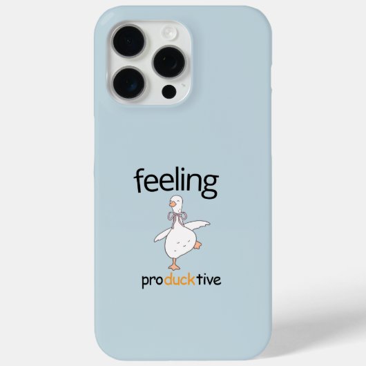 ダックおもしろいカスタム文字感じの生産性ブルー Case-Mate iPhoneケース (裏面)
