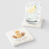 ダックおもしろいストーンコースター – カスタム文字 ストーンコースター (横)