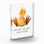 ダックおもしろいフォトブロックギフト – カスタム文字 フォトブロック (左)