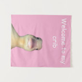 ダックおもしろいミーム：ようこそMy Crib Duck タペストリー (正面(横))