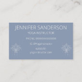 ダックかわいらしエッグブルーボホフローラロータスヨガ 名刺 (裏面)