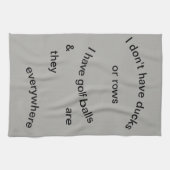 ダックは….....ゴルフボール キッチンタオル (横)