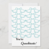 ダックをテーマにした「あなたはQuacktastic」サンキューカード サンキューカード (正面)