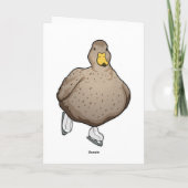 ダックアイススケートで滑るアイススケート カード (裏面)