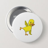 ダックアットヨガストレッチエクササイズ 缶バッジ (正面&裏面)