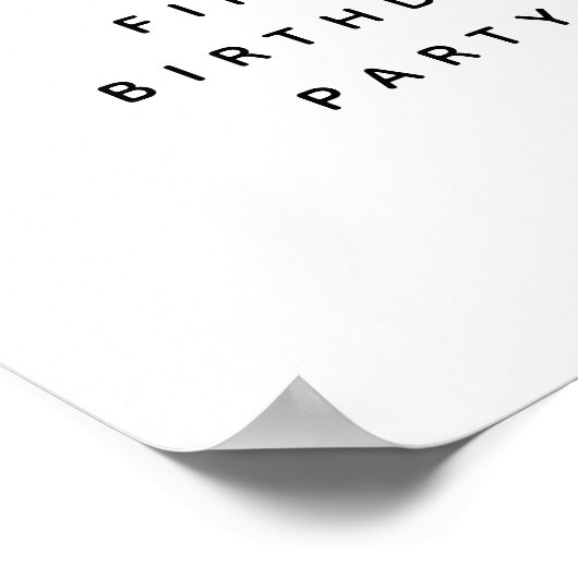 ダックウェルカムサイン、ダック1st誕生日パーティーデコール ポスター (角)