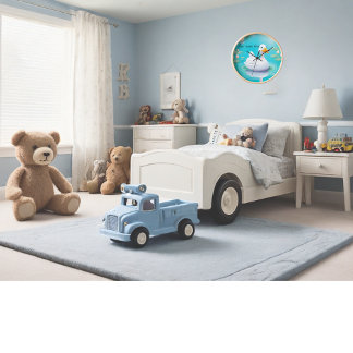 ダックウォールクロック、27.3 cm平方アクリル 壁時計