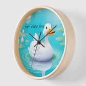 ダックウォールクロック、27.3 cm平方アクリル 壁時計 (傾斜)