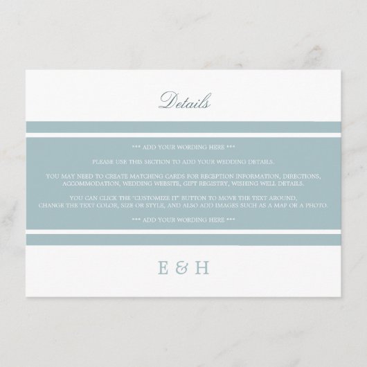 ダックエッグブモダンルー結婚ズ詳細 エンクロージャーカード (正面)