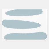 ダックエッグブルーと白のアブストラクト ラッピングペーパーシート (正面3)