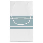 ダックエッグブルーモダン結婚ズ スモールペーパーバッグ (裏面)