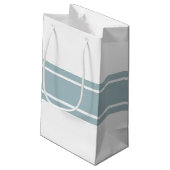 ダックエッグブルーモダン結婚ズ スモールペーパーバッグ (裏面アングル)