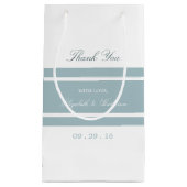 ダックエッグブルーモダン結婚ズ スモールペーパーバッグ (正面)