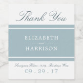 ダックエッグブルーモダン結婚ズ ワインラベル (シングルラベル)