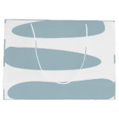 ダックエッグブルー＆ホワイトアブストラクト ラージ ギフトバッグ (裏面)