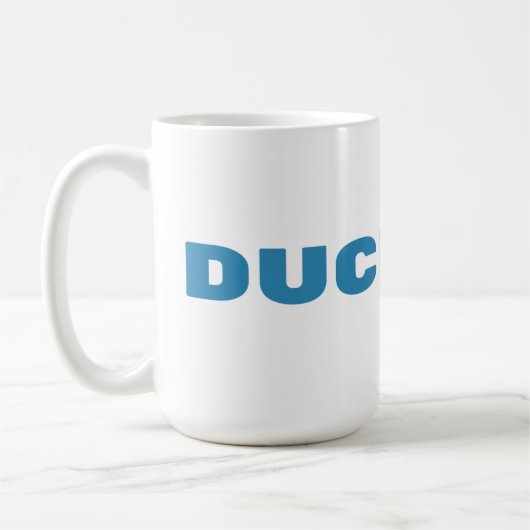 ダックオフで冗談を コーヒーマグカップ (左)