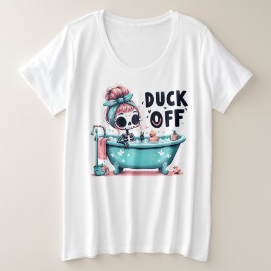 ダックオフ プラスサイズTシャツ (デザイン正面)