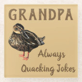 ダックガラスコースター ガラスコースター (正面)