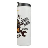 ダックガレージ整備士ロゴデザイン タンブラー (回転右)