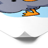 ダッククラウドおもしろい天気予報 ポスター (角)