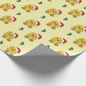 ダッククリスマスウィンターアニマルズホリデーアヒル ラッピングペーパー (角)