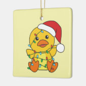 ダッククリスマスウィンターアニマルズホリデーダック セラミックオーナメント (左)