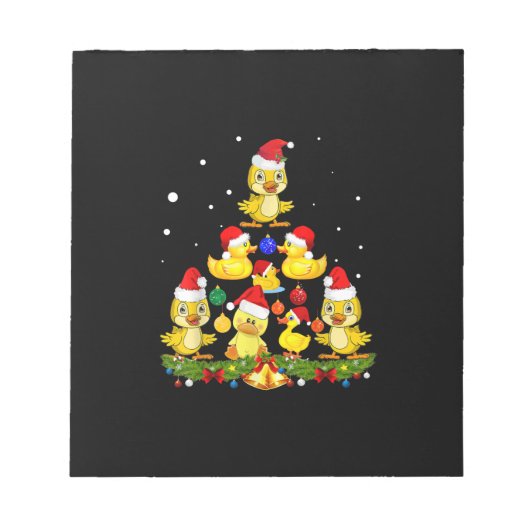 ダッククリスマスツリー ノートパッド (正面)