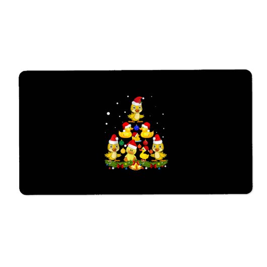 ダッククリスマスツリー ラベル (正面)