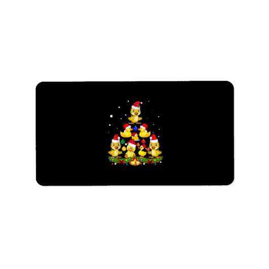 ダッククリスマスツリー ラベル (正面)