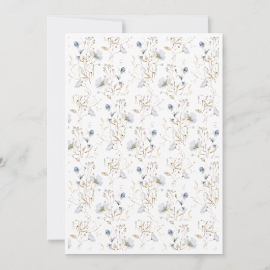 ダッククリングワイルドフラワーフローラベビーシャワー招待状 招待状 (裏面)