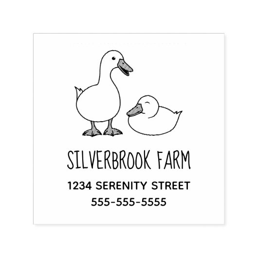 ダックグースファームの住所2 セルフインキングスタンプ (デザイン)
