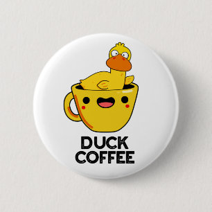 ダックコーヒーおもしろいドリンクパン 缶バッジ