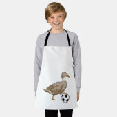 ダックサッカー選手サッカー エプロン (着用した状態)