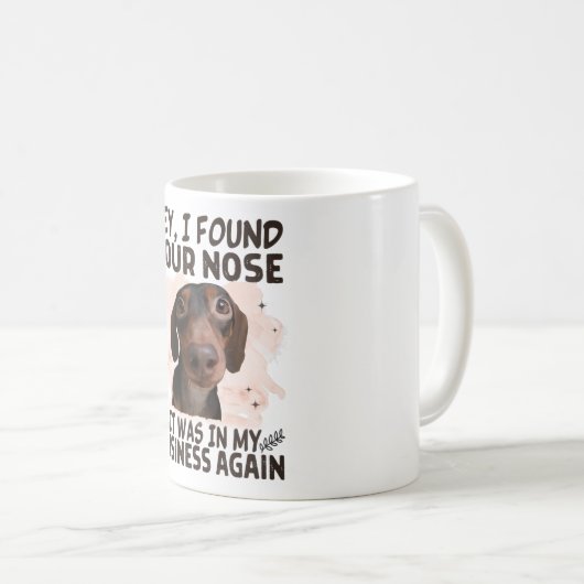 ダックシュントおいお前の鼻を見つけたぞ俺の仕事だ コーヒーマグカップ (正面右)