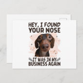 ダックシュントおいお前の鼻を見つけたぞ俺の仕事だ ポストカード (正面/裏面)