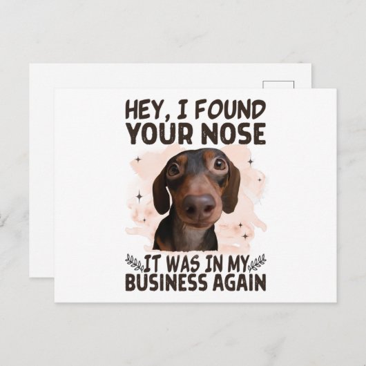 ダックシュントおいお前の鼻を見つけたぞ俺の仕事だ ポストカード (正面/裏面)