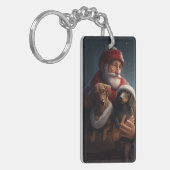 ダックシュントとサンタクロースフェスティバルクリスマス キーホルダー (正面左)