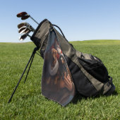 ダックシュントとサンタクロースフェスティバルクリスマス ゴルフタオル (グリーン)