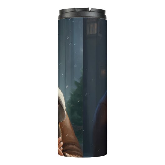 ダックシュントとサンタクロースフェスティバルクリスマス タンブラー (裏面)