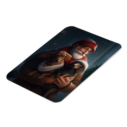 ダックシュントとサンタクロースフェスティバルクリスマス マグネット (左側)