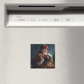 ダックシュントとサンタクロースフェスティバルクリスマス マグネット (インサイチュ (食洗機))