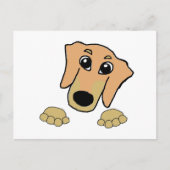 ダックシュントの子犬と日焼け覗き漫画 ポストカード (正面)