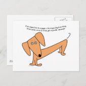ダックシュントの馬鹿な犬のトリック…プードルのために! ポストカード (正面/裏面)