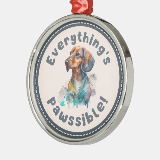 ダックシュントは全て苦労可能 メタルオーナメント (左)