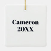 ダックシュントフォーマル、ハウンド、ハット セラミックオーナメント (裏面)