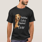 ダックシュント最愛の動物の愛犬家子犬ファン Tシャツ (正面)
