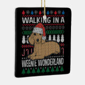 ダックシュント歩くインアウインナソーセージワンダーランド セラミックオーナメント (右)