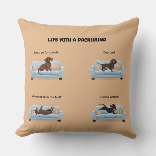 ダックシュント装飾用クッションの生活 クッション (正面)