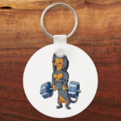 ダックシュント重量挙げ キーホルダー (正面)